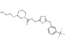 3-propoxy-1-(3-{5-[3-(trifluoromethyl)benzyl]-1,3,4-oxadiazol-2-yl}propanoyl)piperidine