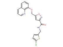 N-[(5-chloro-2-thienyl)methyl]-5-[(8-quinolinyloxy)methyl]-3-isoxazolecarboxamide
