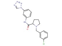 1-(3-chlorobenzyl)-N-[3-(1H-tetrazol-1-yl)phenyl]prolinamide