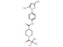 N-[4-(3,5-dimethyl-1H-pyrazol-1-yl)phenyl]-1-(2-hydroxy-2-methylpropanoyl)-4-piperidinecarboxamide