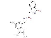 2-(3-oxo-2,3-dihydro-1H-isoindol-1-yl)-N-[(2,3,5-trimethyl-1H-indol-7-yl)methyl]acetamide