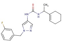 N-(1-cyclohex-1-en-1-ylethyl)-N'-[1-(3-fluorobenzyl)-1H-pyrazol-4-yl]urea