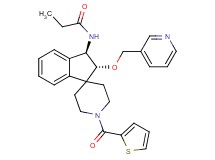 N-[(2R*,3R*)-2-(3-pyridinylmethoxy)-1'-(2-thienylcarbonyl)-2,3-dihydrospiro[indene-1,4'-piperidin]-3-yl]propanamide