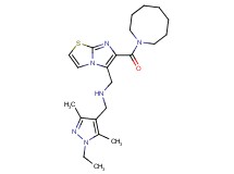 1-[6-(1-azocanylcarbonyl)imidazo[2,1-b][1,3]thiazol-5-yl]-N-[(1-ethyl-3,5-dimethyl-1H-pyrazol-4-yl)methyl]methanamine