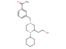 1-(3-{[4-cyclohexyl-3-(2-hydroxyethyl)-1-piperazinyl]methyl}phenyl)ethanone