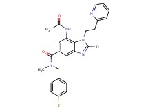 7-(acetylamino)-N-(4-fluorobenzyl)-N-methyl-1-[2-(2-pyridinyl)ethyl]-1H-benzimidazole-5-carboxamide