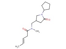 (3E)-N-[(1-cyclopentyl-5-oxopyrrolidin-3-yl)methyl]-N-methylpent-3-enamide