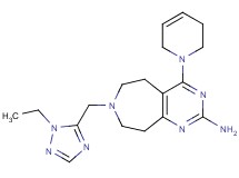 4-(3,6-dihydropyridin-1(2H)-yl)-7-[(1-ethyl-1H-1,2,4-triazol-5-yl)methyl]-6,7,8,9-tetrahydro-5H-pyrimido[4,5-d]azepin-2-amine