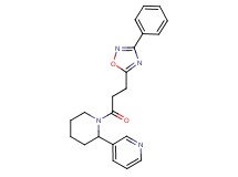 3-{1-[3-(3-phenyl-1,2,4-oxadiazol-5-yl)propanoyl]-2-piperidinyl}pyridine