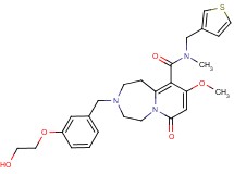 3-[3-(2-hydroxyethoxy)benzyl]-9-methoxy-N-methyl-7-oxo-N-(3-thienylmethyl)-1,2,3,4,5,7-hexahydropyrido[1,2-d][1,4]diazepine-10-carboxamide
