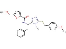 N-(1-{5-[(4-methoxybenzyl)thio]-4-methyl-4H-1,2,4-triazol-3-yl}-2-phenylethyl)-5-(methoxymethyl)-2-furamide