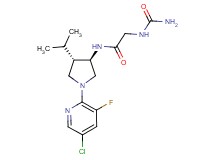 N~2~-(aminocarbonyl)-N~1~-[(3R*,4S*)-1-(5-chloro-3-fluoro-2-pyridinyl)-4-isopropyl-3-pyrrolidinyl]glycinamide