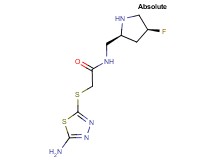 2-[(5-amino-1,3,4-thiadiazol-2-yl)thio]-N-{[(2S,4S)-4-fluoro-2-pyrrolidinyl]methyl}acetamide hydrochloride