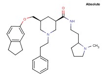 (3R,5S)-5-[(2,3-dihydro-1H-inden-5-yloxy)methyl]-N-[2-(1-methyl-2-pyrrolidinyl)ethyl]-1-(2-phenylethyl)-3-piperidinecarboxamide