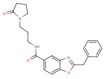 2-benzyl-N-[3-(2-oxo-1-pyrrolidinyl)propyl]-1,3-benzoxazole-5-carboxamide