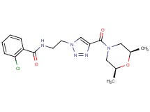 2-chloro-N-[2-(4-{[(2R*,6S*)-2,6-dimethyl-4-morpholinyl]carbonyl}-1H-1,2,3-triazol-1-yl)ethyl]benzamide