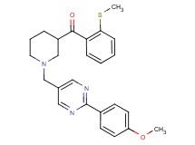 (1-{[2-(4-methoxyphenyl)-5-pyrimidinyl]methyl}-3-piperidinyl)[2-(methylthio)phenyl]methanone