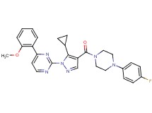 2-(5-cyclopropyl-4-{[4-(4-fluorophenyl)-1-piperazinyl]carbonyl}-1H-pyrazol-1-yl)-4-(2-methoxyphenyl)pyrimidine