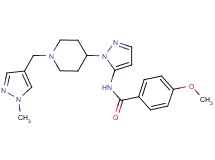 4-methoxy-N-(1-{1-[(1-methyl-1H-pyrazol-4-yl)methyl]-4-piperidinyl}-1H-pyrazol-5-yl)benzamide