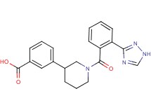 3-{1-[2-(1H-1,2,4-triazol-3-yl)benzoyl]piperidin-3-yl}benzoic acid