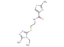 N-{2-[(4-ethyl-5-methyl-4H-1,2,4-triazol-3-yl)thio]ethyl}-2-methyl-1,3-thiazole-4-carboxamide