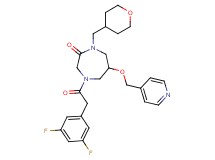 4-[(3,5-difluorophenyl)acetyl]-6-(4-pyridinylmethoxy)-1-(tetrahydro-2H-pyran-4-ylmethyl)-1,4-diazepan-2-one