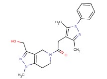{5-[(3,5-dimethyl-1-phenyl-1H-pyrazol-4-yl)acetyl]-1-methyl-4,5,6,7-tetrahydro-1H-pyrazolo[4,3-c]pyridin-3-yl}methanol