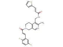 (2E)-N-({7-[(2E)-3-(2,5-difluorophenyl)-2-propenoyl]-3-methyl-5,6,7,8-tetrahydro-2,7-naphthyridin-4-yl}methyl)-3-(2-thienyl)acrylamide