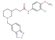 3-[1-(2,1,3-benzothiadiazol-5-ylmethyl)-3-piperidinyl]-N-(3-chloro-4-methoxyphenyl)propanamide