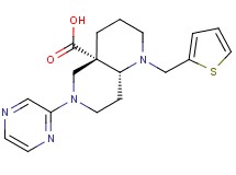 (4aS*,8aR*)-6-(2-pyrazinyl)-1-(2-thienylmethyl)octahydro-1,6-naphthyridine-4a(2H)-carboxylic acid