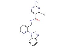 2-amino-N-{[2-(1H-benzimidazol-1-yl)pyridin-3-yl]methyl}-4-methylpyrimidine-5-carboxamide