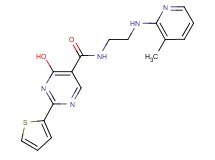 4-hydroxy-N-{2-[(3-methylpyridin-2-yl)amino]ethyl}-2-(2-thienyl)pyrimidine-5-carboxamide