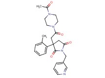 3-[2-(4-acetyl-1-piperazinyl)-2-oxoethyl]-3-(2-methylphenyl)-1-(3-pyridinylmethyl)-2,5-pyrrolidinedione