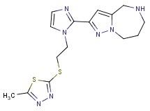 2-(1-{2-[(5-methyl-1,3,4-thiadiazol-2-yl)thio]ethyl}-1H-imidazol-2-yl)-5,6,7,8-tetrahydro-4H-pyrazolo[1,5-a][1,4]diazepine dihydrochloride