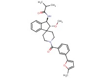 N-{(2R*,3R*)-2-methoxy-1'-[3-(5-methyl-2-furyl)benzoyl]-2,3-dihydrospiro[indene-1,4'-piperidin]-3-yl}-2-methylpropanamide