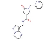 5-oxo-N-(pyrazolo[1,5-a]pyrimidin-3-ylmethyl)-1-(2-pyridinylmethyl)-3-pyrrolidinecarboxamide