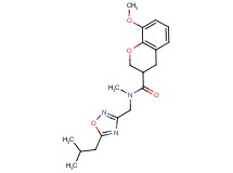 N-[(5-isobutyl-1,2,4-oxadiazol-3-yl)methyl]-8-methoxy-N-methylchromane-3-carboxamide