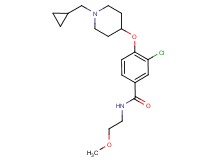 3-chloro-4-{[1-(cyclopropylmethyl)-4-piperidinyl]oxy}-N-(2-methoxyethyl)benzamide
