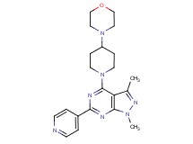 1,3-dimethyl-4-[4-(4-morpholinyl)-1-piperidinyl]-6-(4-pyridinyl)-1H-pyrazolo[3,4-d]pyrimidine