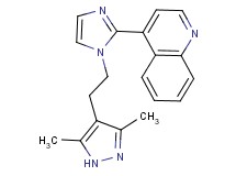 4-{1-[2-(3,5-dimethyl-1H-pyrazol-4-yl)ethyl]-1H-imidazol-2-yl}quinoline