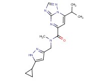 N-[(5-cyclopropyl-1H-pyrazol-3-yl)methyl]-7-isopropyl-N-methyl[1,2,4]triazolo[1,5-a]pyrimidine-5-carboxamide
