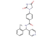 4-(2,4-dioxo-1-imidazolidinyl)-N-[(2-methylphenyl)(4-pyridinyl)methyl]benzamide