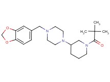 1-(1,3-benzodioxol-5-ylmethyl)-4-[1-(2,2-dimethylpropanoyl)-3-piperidinyl]piperazine