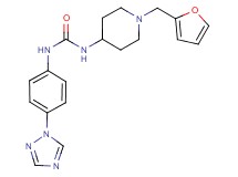 N-[1-(2-furylmethyl)piperidin-4-yl]-N'-[4-(1H-1,2,4-triazol-1-yl)phenyl]urea