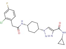 1-(cis-4-{[(2-chloro-4-fluorophenyl)acetyl]amino}cyclohexyl)-N-cyclopropyl-1H-1,2,3-triazole-4-carboxamide