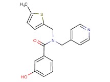 3-hydroxy-N-[(5-methyl-2-thienyl)methyl]-N-(pyridin-4-ylmethyl)benzamide