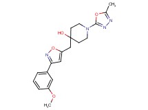 4-{[3-(3-methoxyphenyl)isoxazol-5-yl]methyl}-1-(5-methyl-1,3,4-oxadiazol-2-yl)piperidin-4-ol