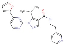 1-[4-(2-furyl)-2-pyrimidinyl]-5-isopropyl-N-[2-(3-pyridinyl)ethyl]-1H-pyrazole-4-carboxamide