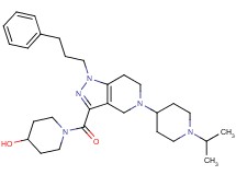 1-{[5-(1-isopropyl-4-piperidinyl)-1-(3-phenylpropyl)-4,5,6,7-tetrahydro-1H-pyrazolo[4,3-c]pyridin-3-yl]carbonyl}-4-piperidinol