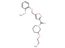 1-({5-[(2-methoxyphenoxy)methyl]-3-isoxazolyl}carbonyl)-3-propoxypiperidine